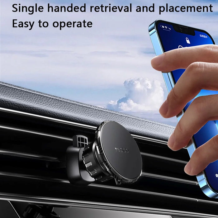 YESIDO C160 360 Degree Rotation Car Sucker Mount Magnetic Mobile Phone Holder with Air Vent Clip - 3