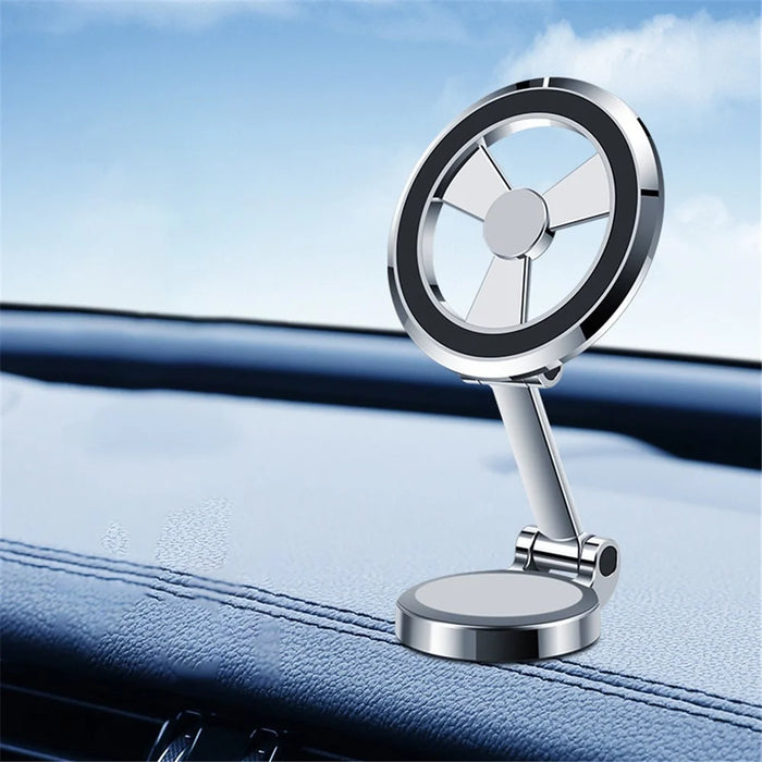F92 Car Mobile Phone Holder 360 Degree Rotation Adhesive Bracket - Silver - 2