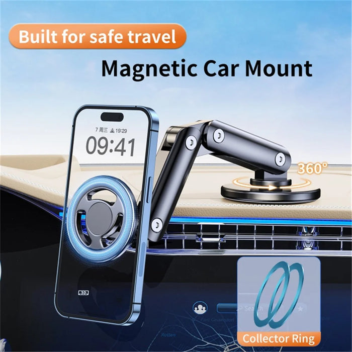 C13 Multi-Angle Adjustable Car Phone Mount Magnetic Car Phone Holder - Black - 3