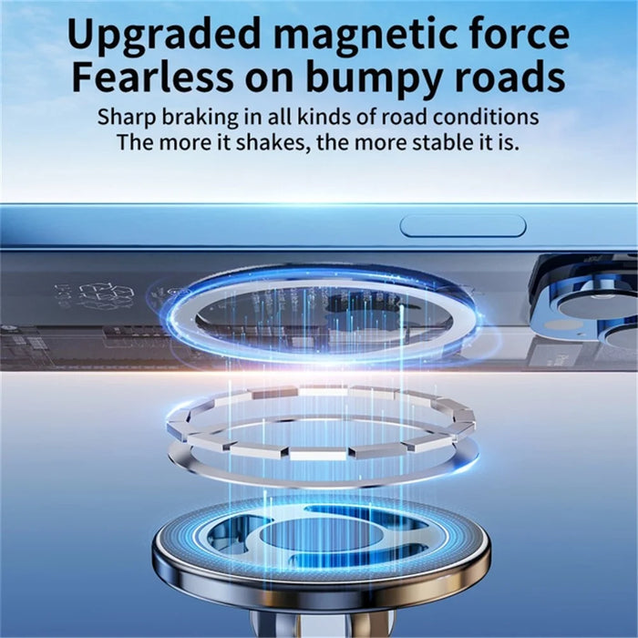 C13 Multi-Angle Adjustable Car Phone Mount Magnetic Car Phone Holder - Black - 4