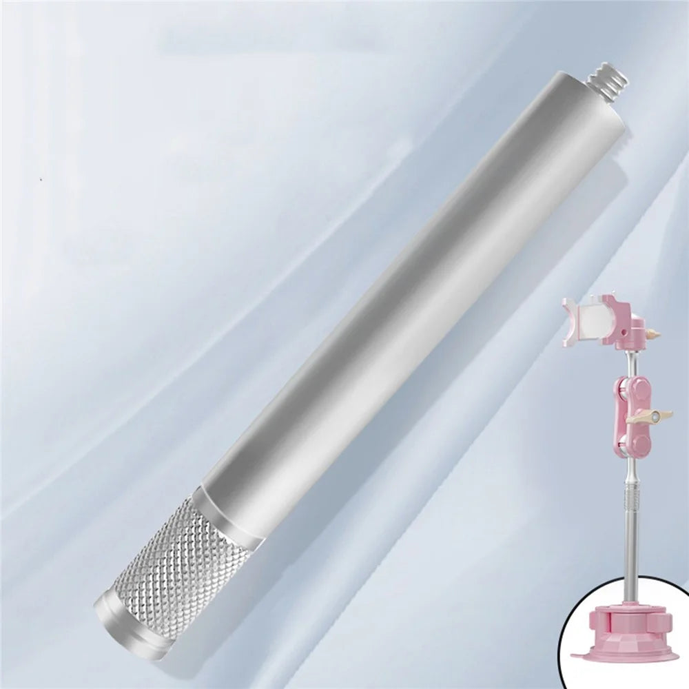 LANPARTE 1 / 4 Screw Metal Extension Rods Cell Phone Mount Adapter Stick - Silver - 3