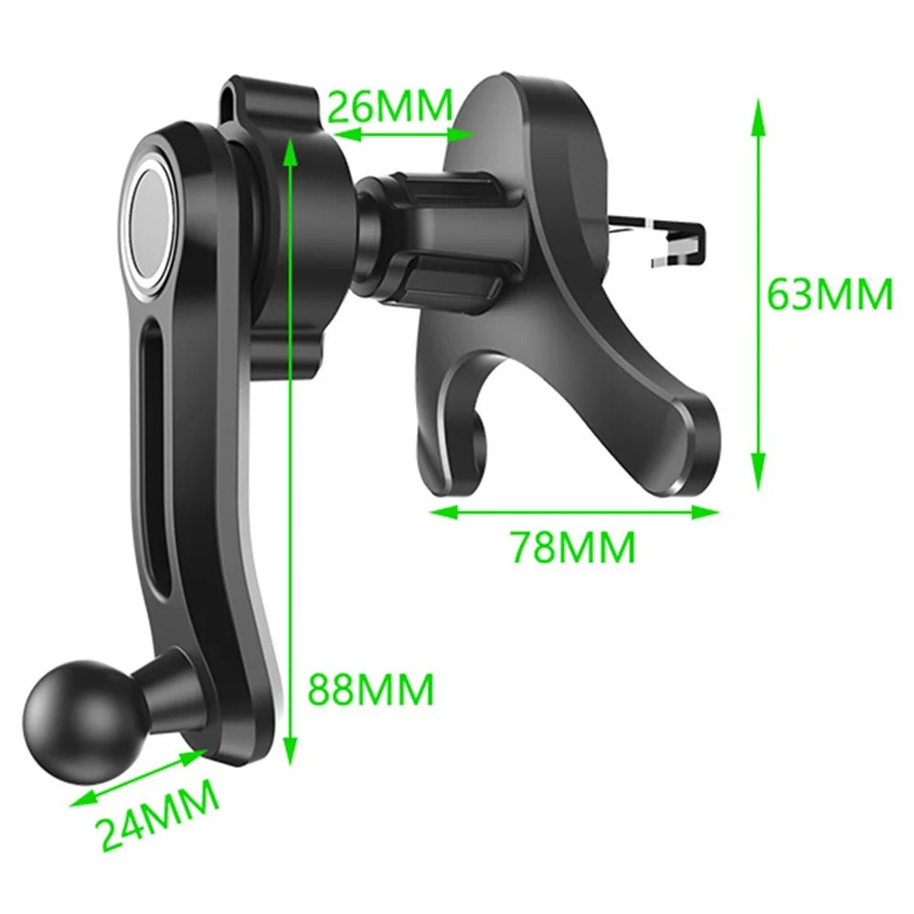 A034 10th Gen Y-shaped Base Car Air Vent Hook Mount Bracket Plastic Mobile Phone Holder  - Green - 7