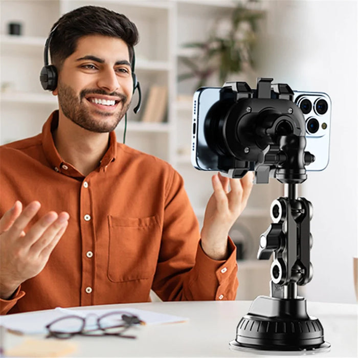 DKYK-01 First-Person View Suction Cup Phone Holder Universal Overhead Windshield Phone Mount for Driving, Live Streaming - 6