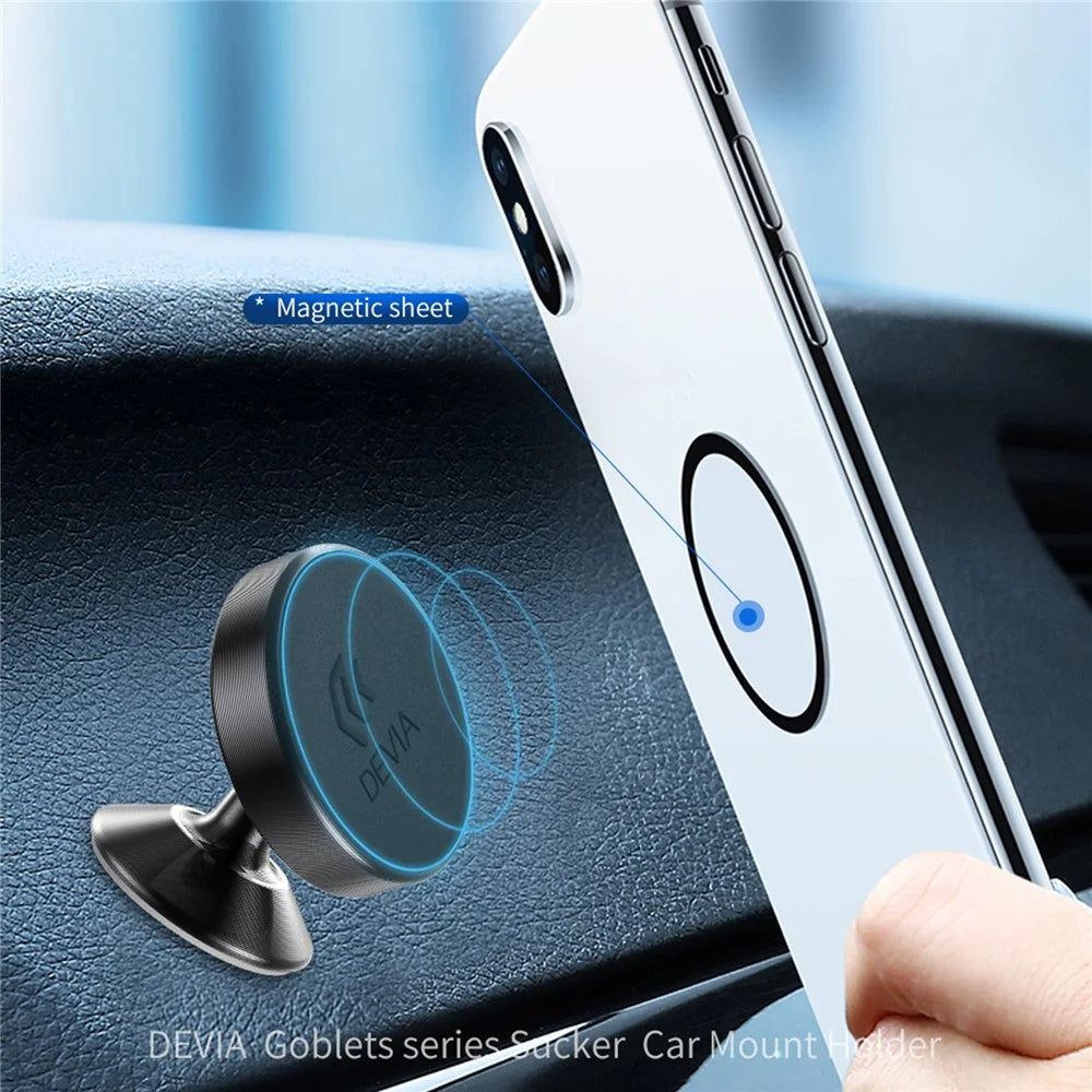 DEVIA Magnetic Car Phone Mount Dashboard Compact Phone Holder for iPhone 16 / 16 Plus / 16 Pro / 16 Pro Max - 3