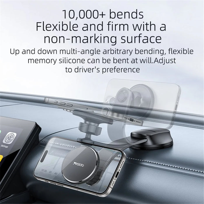 YESIDO C176 Bending Arm Car Suction Cup Mount Magnetic Cell Phone Holder - 3