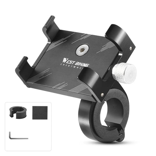 WEST BIKING YP0715068 Bike Handlebar Phone Holder Aluminum Alloy Cycling Phone Bracket - Meteor - 1