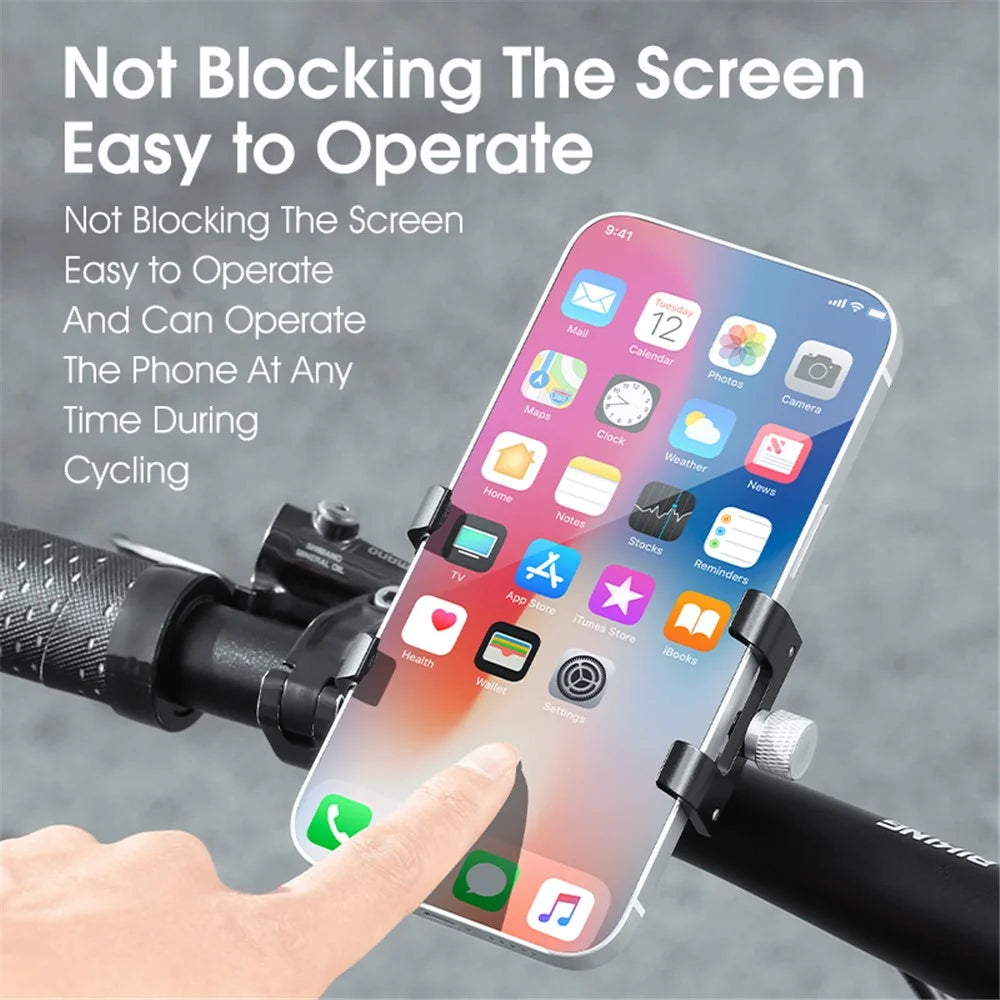 WEST BIKING YP0715068 Bike Handlebar Phone Holder Aluminum Alloy Cycling Phone Bracket - Meteor - 5