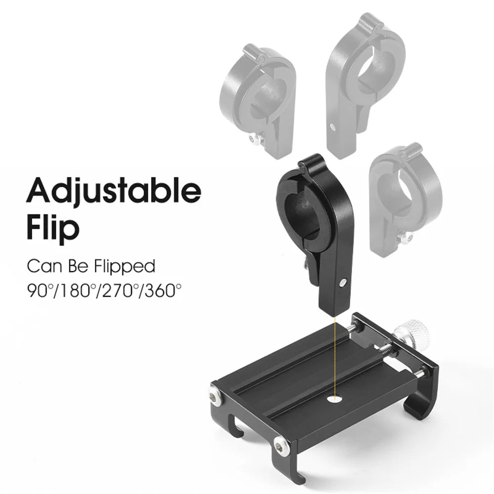 WEST BIKING YP0715068 Bike Handlebar Phone Holder Aluminum Alloy Cycling Phone Bracket - Meteor - 6