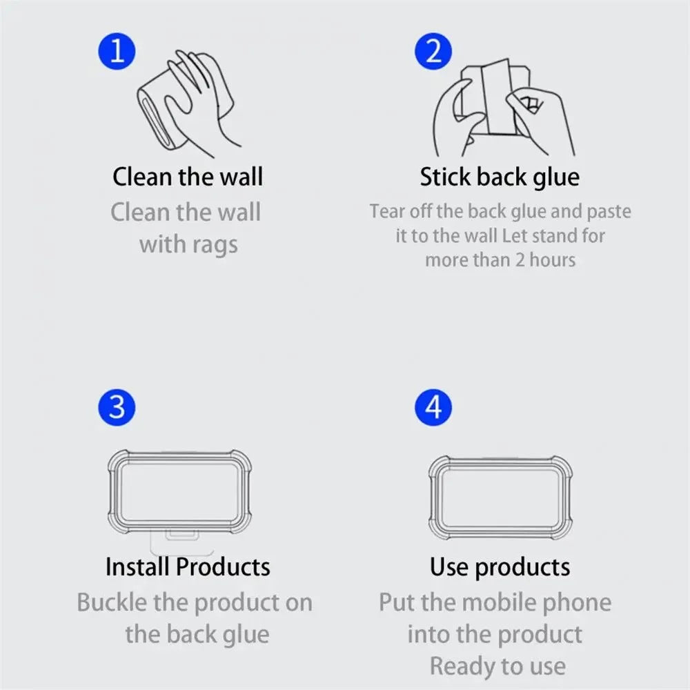 B35 Shower Phone Holder Waterproof Sensitive Touch Bathroom Wall Mount Shower Case - 6