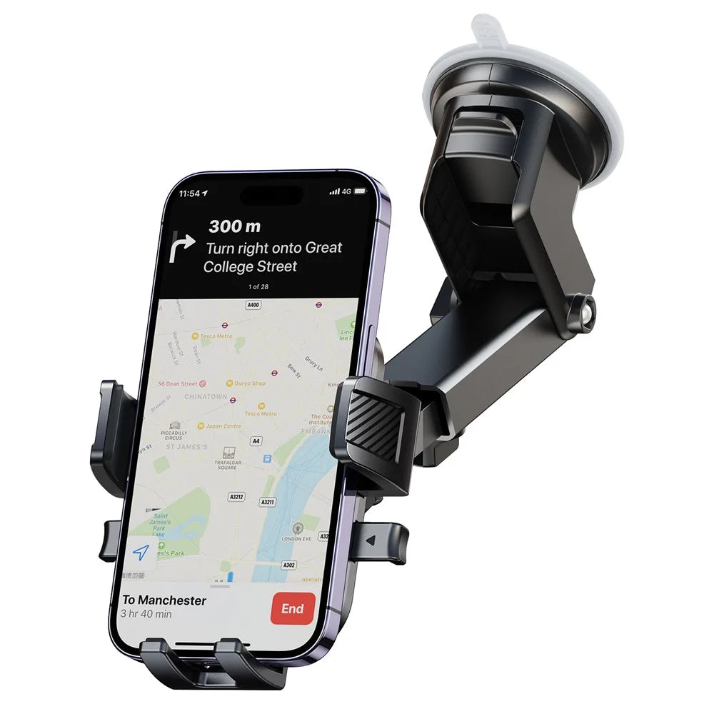 JOYROOM JR-OK6 Car Dashboard Self-Adhesive Mounting Cell Phone Clamp Holder Bracket for iPhone 16 / 16 Plus / 16 Pro / 16 Pro Max - 3