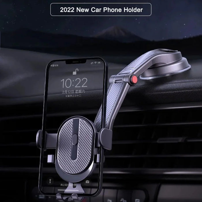 D23+ES For 4-6.7 Inch Car Phone Holder Mount Suction Cup Car Cellphone Holder - Black - 2