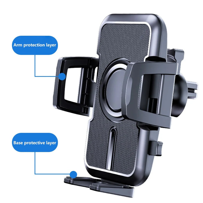D55+105 Car Dashboard Phone Holder ABS Rotatable Suction Cup Cellphone Bracket - 4