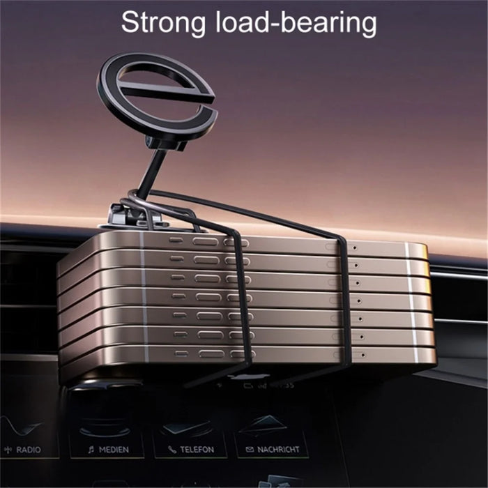 D38 E-Shape Alloy Magnetic Car Phone Holder for iPhone 16 / 16 Plus / 16 Pro / 16 Pro Max Car Dashboard Folding Mount - 6