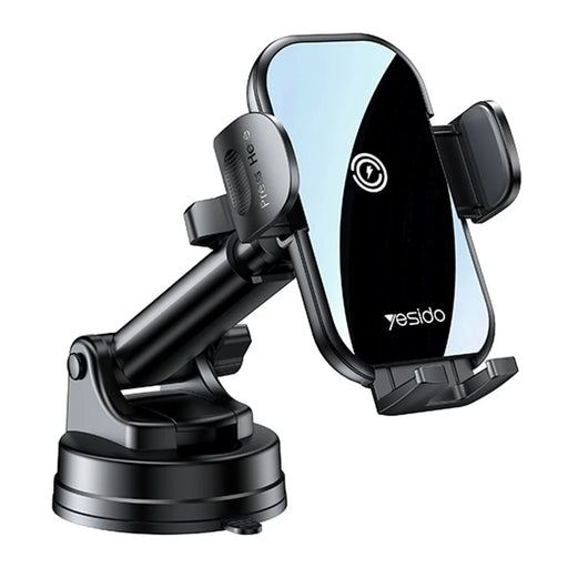 YESIDO C197 Car 15W Wireless Phone Charger Mount Clamp Phone Clip Bracket Holder with Suction Cup - 1