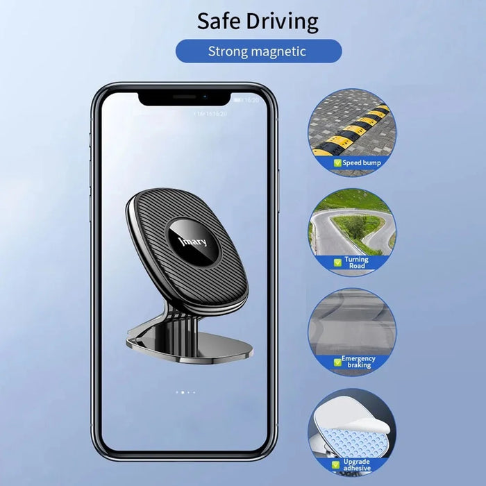 JMARY MH-83 Rotation Car Mount Cell Phone Bracket Magnetic Holder for Convenient GPS - 4