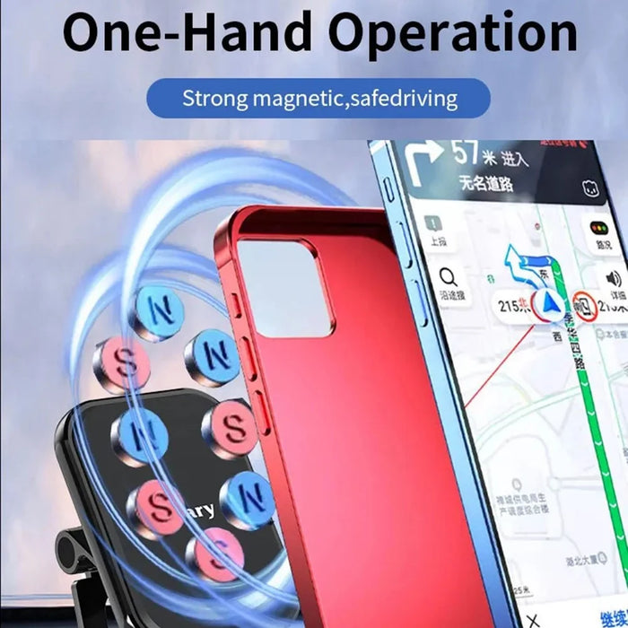 JMARY MH-82 Car Dashboard Mount Magnetic Phone Holder Zinc Alloy Foldable Cellphone Stand - 5