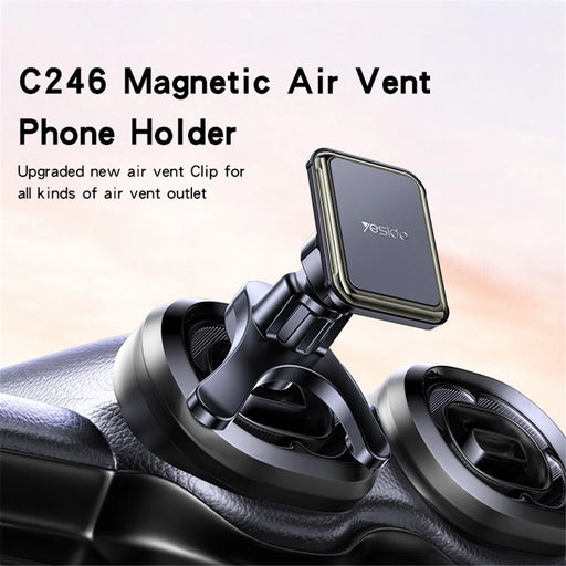 YESIDO C246 Car Air Outlet Hook Clip Magnetic Mobile Phone Holder Bracket - 2