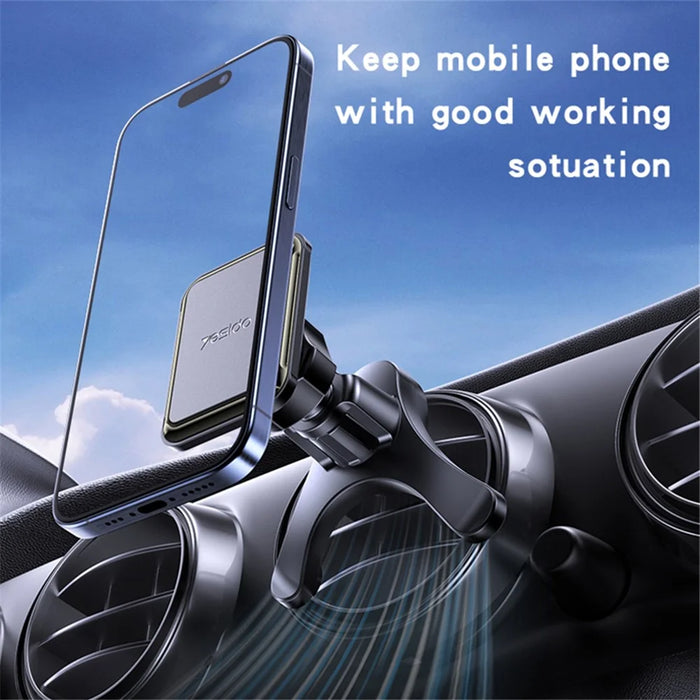 YESIDO C246 Car Air Outlet Hook Clip Magnetic Mobile Phone Holder Bracket - 7
