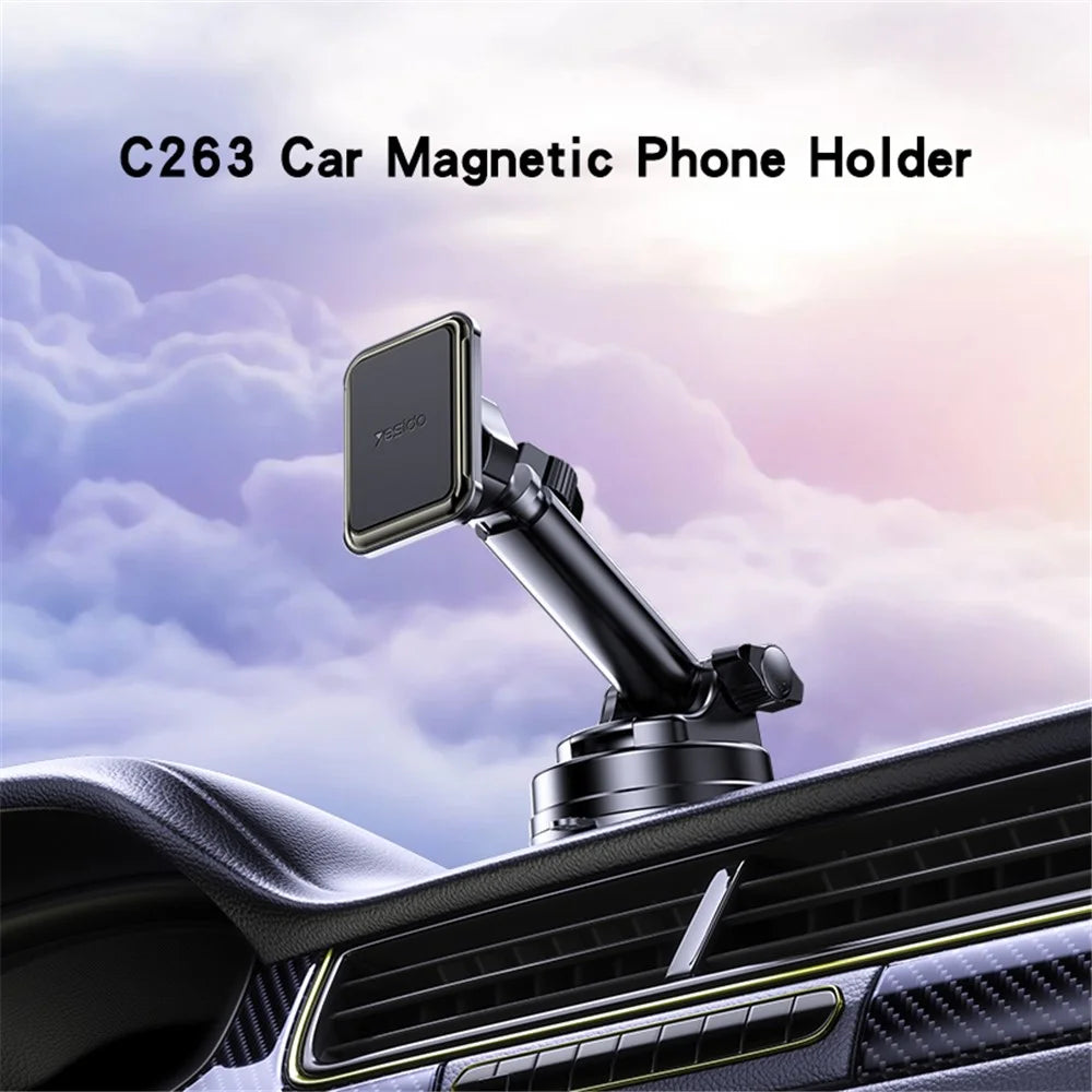 YESIDO C263 Car Suction Cup Base Mount Magnetic Mobile Phone Holder Bracket - 2