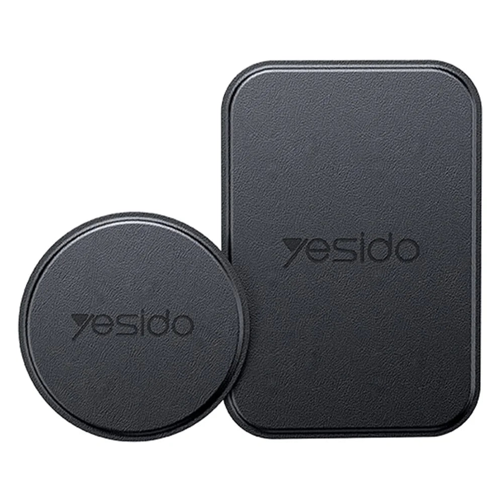 YESIDO C207 2PCS Leather Texture Alloy Sheet Self-Adhesive Phone Back Adapter for Magnetic Wireless Charger - 1