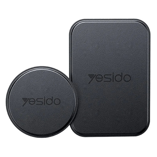 YESIDO C207 2PCS Leather Texture Alloy Sheet Self-Adhesive Phone Back Adapter for Magnetic Wireless Charger - 1