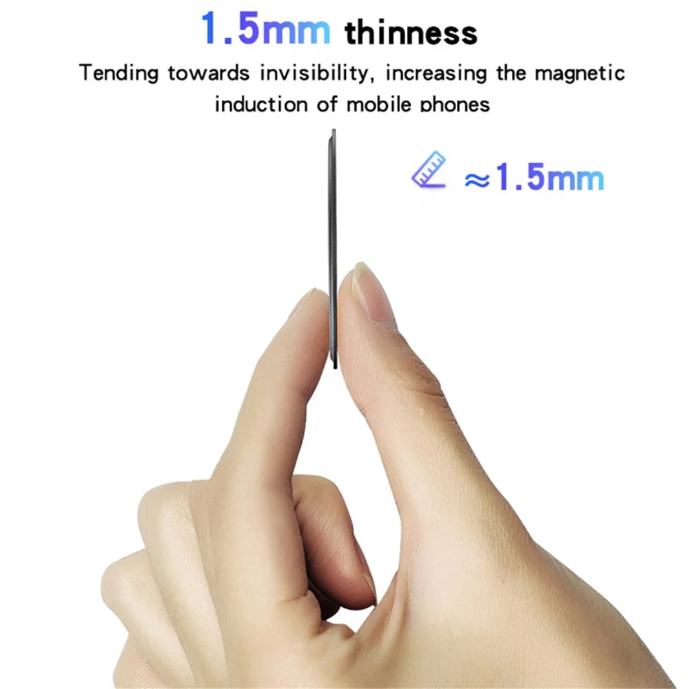 YESIDO C207 2PCS Leather Texture Alloy Sheet Self-Adhesive Phone Back Adapter for Magnetic Wireless Charger - 4