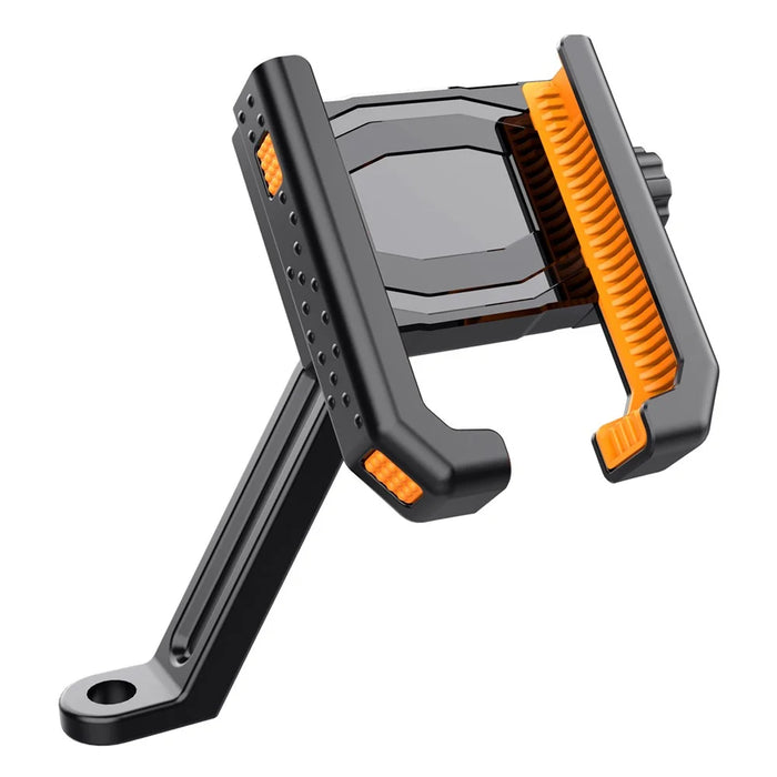 QX-24 ABS Motorcycle Phone Mount Holder Bracket (Installation On Rearview Mirror) - Orange - 1