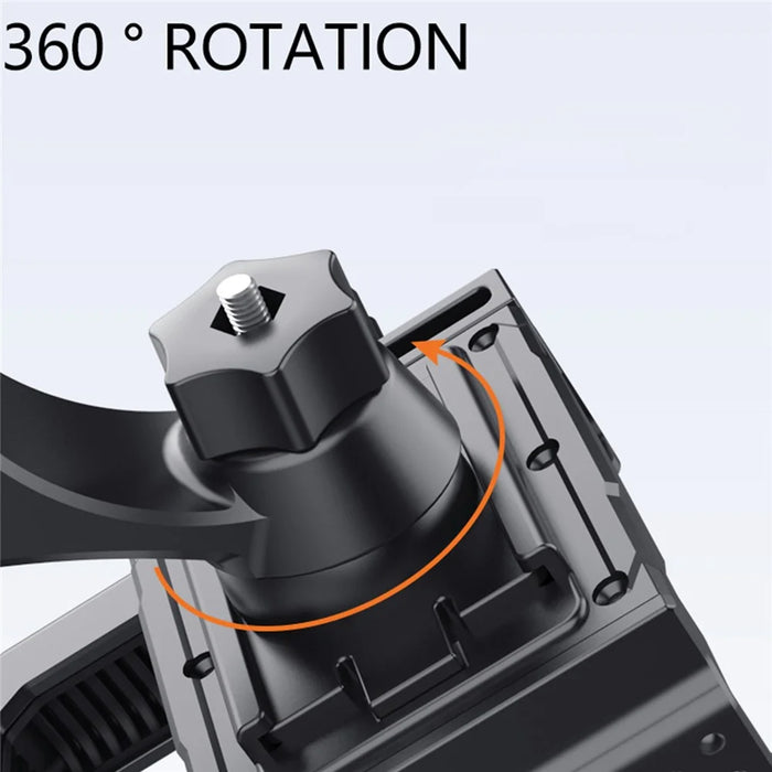 QX-24 ABS Motorcycle Phone Mount Holder Bracket (Installation On Rearview Mirror) - Orange - 3