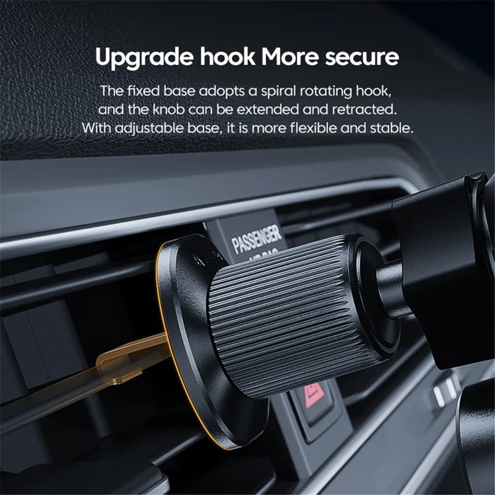 X15 Car Air Vent Cell Phone Mount Holder Wireless Charger Mobile Phone Bracket - Silver - 5