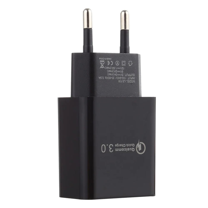 LZ-706 QC 3.0 Fast Charging USB Wall Charger Travel Power Adapter - Black - 1