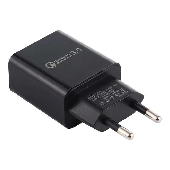 LZ-706 QC 3.0 Fast Charging USB Wall Charger Travel Power Adapter - Black - 2