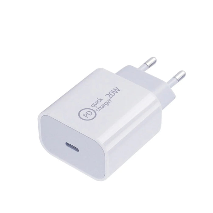 20W USB-C PD Fast Charger for iPhone 12 Series etc. - EU Plug - 3