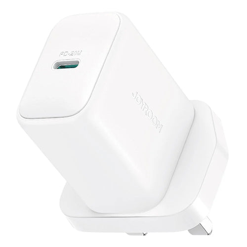 JOYROOM JR-TCF20 UK Plug PD 20W Fast Charger Type-C Wall Charger Adapter for iPhone 16-15 Series, White - 1