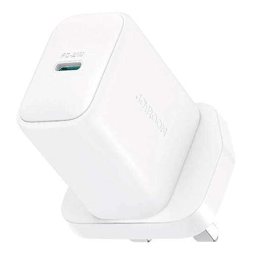 JOYROOM JR-TCF20 UK Plug PD 20W Fast Charger Type-C Wall Charger Adapter for iPhone 16-15 Series, White - 1