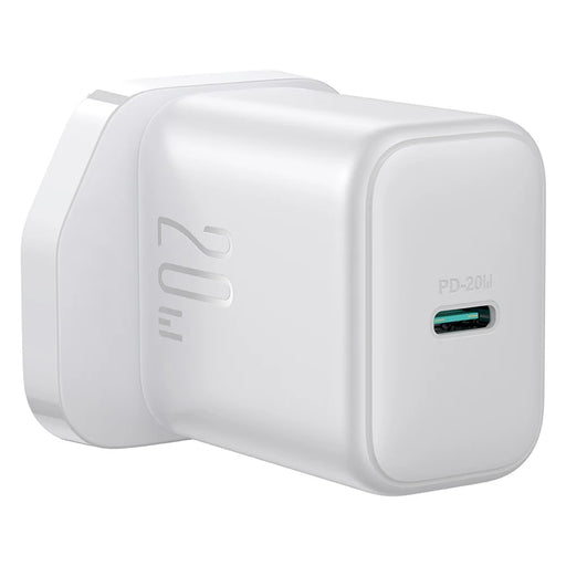 JOYROOM JR-TCF20 UK Plug PD 20W Fast Charger Type-C Wall Charger Adapter for iPhone 16-15 Series, White - 2