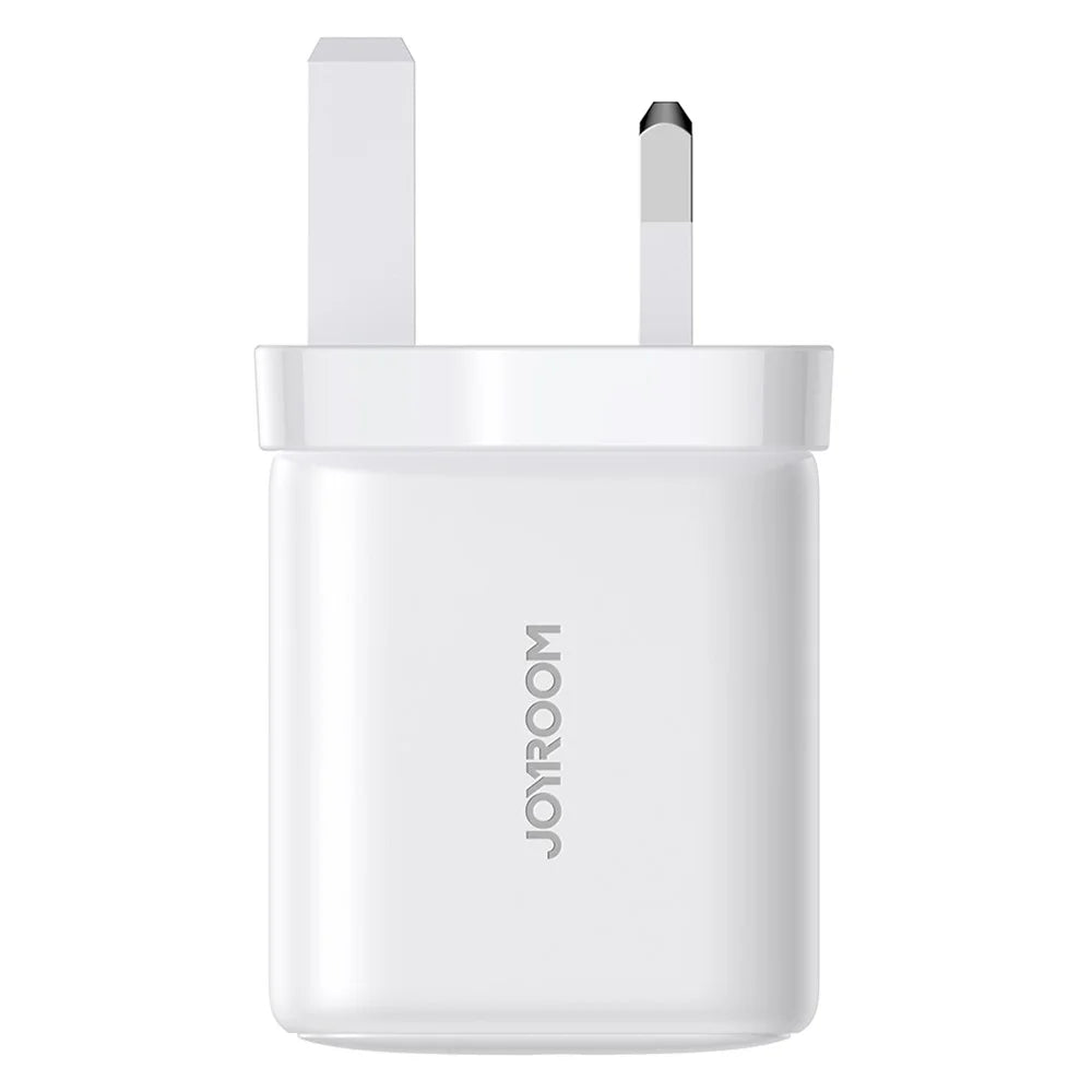 JOYROOM JR-TCF20 UK Plug PD 20W Fast Charger Type-C Wall Charger Adapter for iPhone 16-15 Series, White - 3
