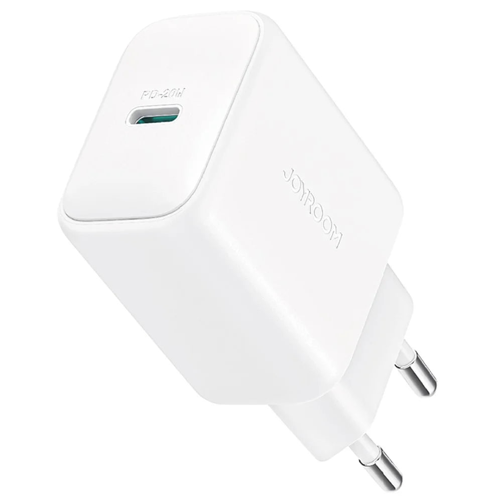 JOYROOM JR-TCF20 EU Plug PD 20W Fast Charger Type-C Charger Adapter for iPhone 16-15 Series - White - 1