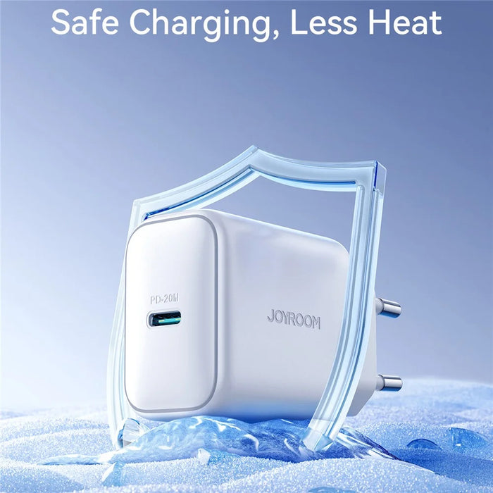 JOYROOM TCF20 PD 20W Fast Charging EU Plug Charger Set with 1m Type-C to Type-C Cable for iPhone 16-15 Series - 6