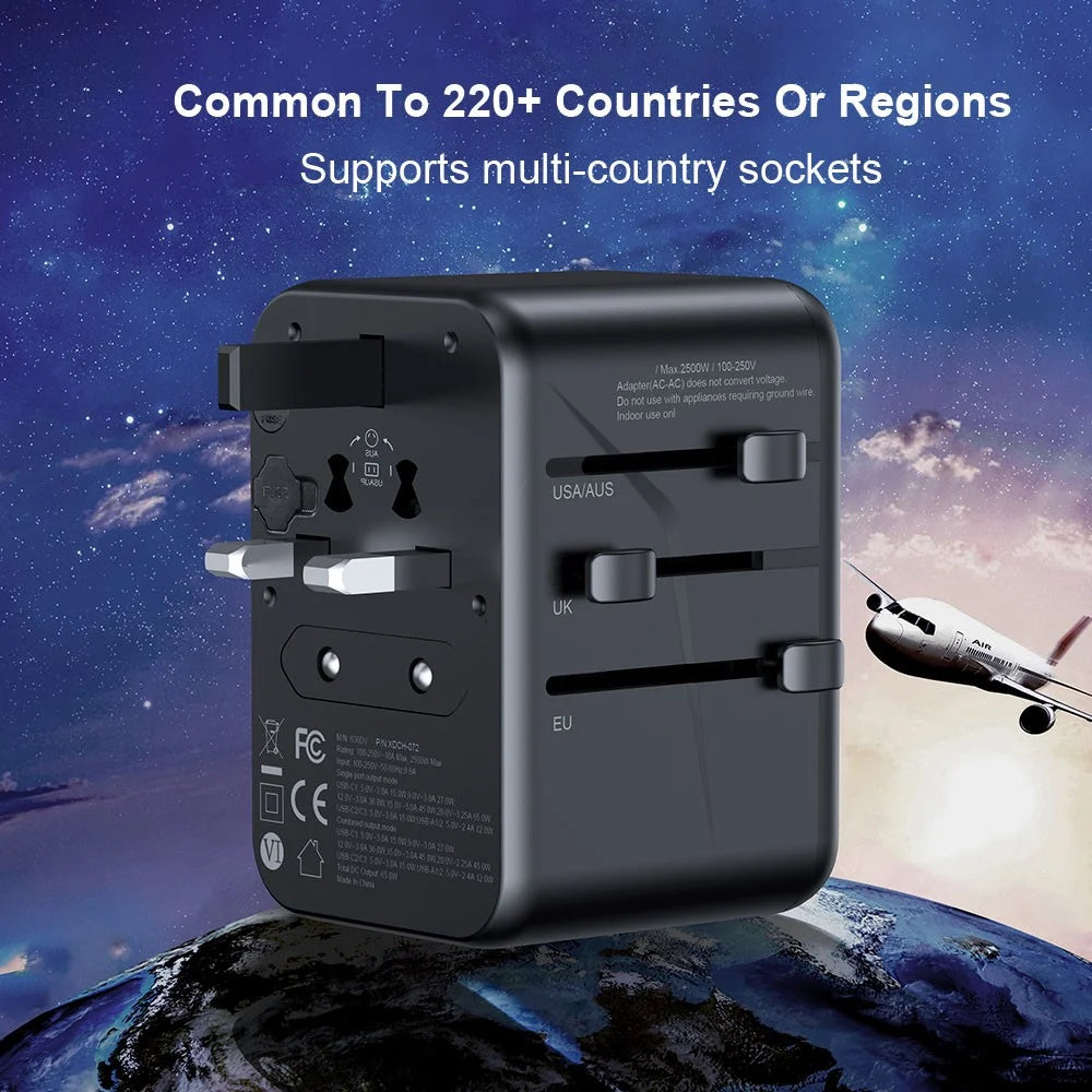 XUNDD XDCH-072 Universal Travel Wall Charger 65W Phone Charger Adapter with 5 USB Ports - 3