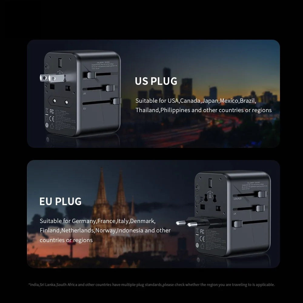 XUNDD XDCH-072 Universal Travel Wall Charger 65W Phone Charger Adapter with 5 USB Ports - 4