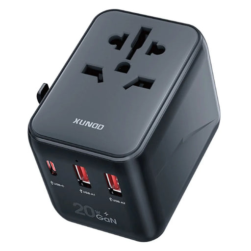 XUNDD XDCH-069 International Travel Power Adapter 20W 3-Port USB Wall Charger - 1