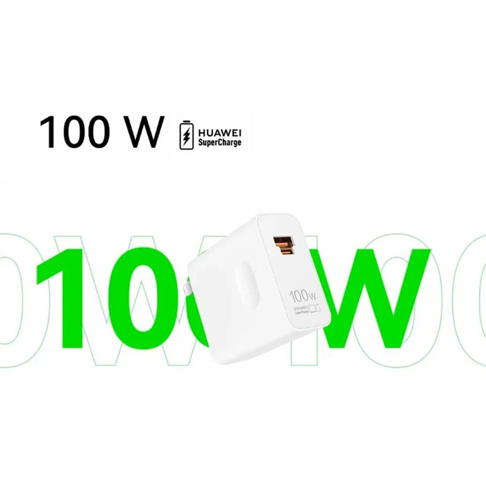 HUAWEI HW-200500C02 100W High Power Adapter USB-A + Type-C CN Plug Wall Charger with Cable (Chinese Version) - White - 4