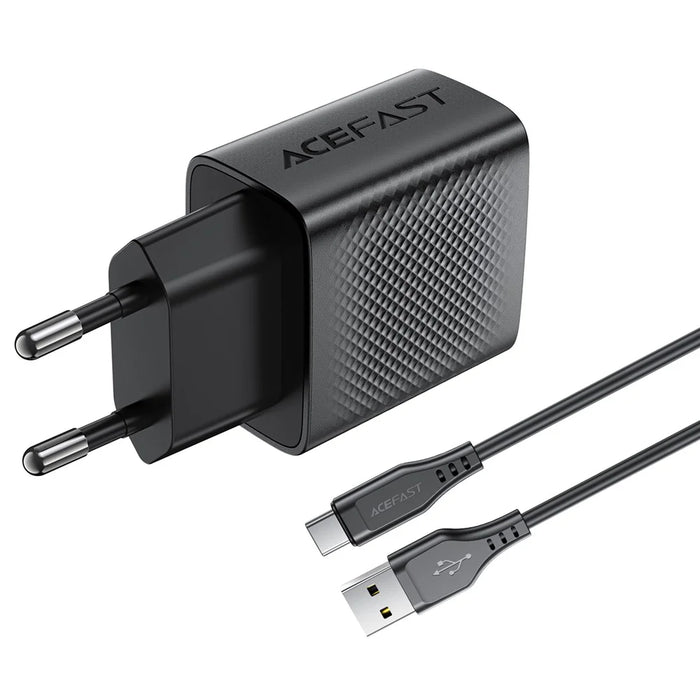ACEFAST A90 GaN Wall Charger QC 18W Single USB-A Power Adapter with Type-C Cable - EU Plug - 4