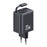 USAMS CC233 20W GaN Charger PD3.0+QC3.0 Fast Charging Adapter with Retractable Type-C Cable, EU Plug - Black - 1