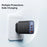 MCDODO CH-2180 30W Dual Type-C+USB-A Wall Charger Digital Display Charging Adapter, EU Plug - Black - 7