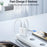 JOYROOM JR-TCF14 20W Fast Charging Charger USB-C+USB-A Dual Port Adapter, EU Plug for iPhone 16-15 Series - White - 2