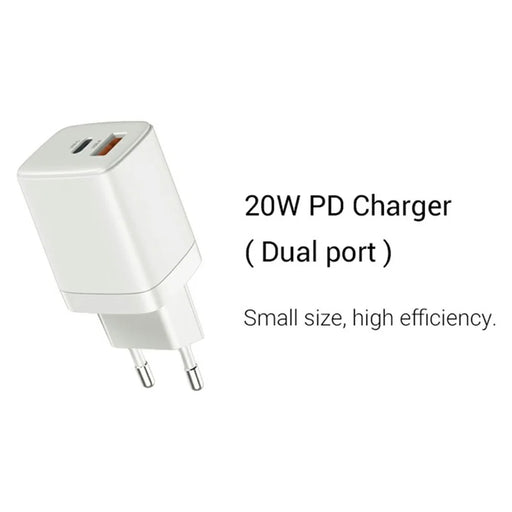 KZDOO PD 20W Wall Charger USB-C+USB-A Dual-Port Power Adapter Charger - EU Plug - 2