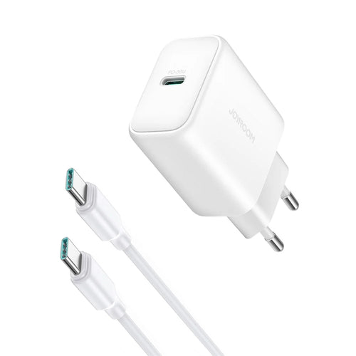 JOYROOM JR-TCF24 PD 30W Fast Charging EU Plug Charger with 1m Type-C to Type-C Data Cable - 1