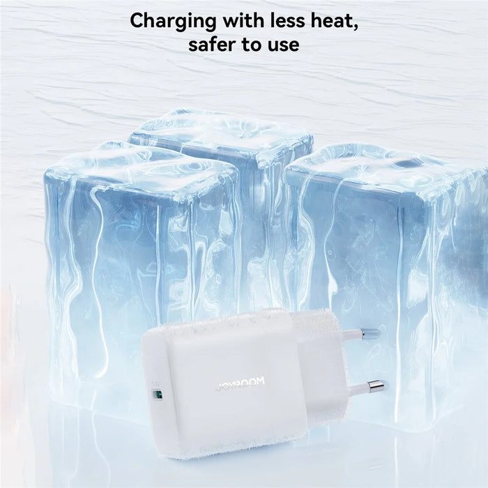 JOYROOM JR-TCF24 PD 30W Fast Charging EU Plug Charger with 1m Type-C to Type-C Data Cable - 6