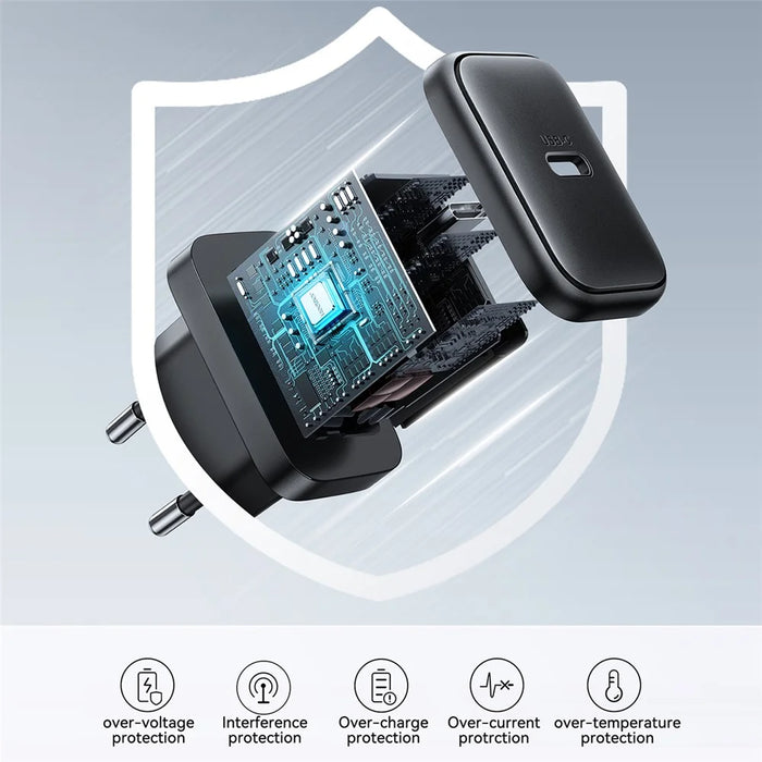 JOYROOM JR-TCF23 Wall Charger USB-C Single Port PD 25W Fast Charging Adapter, EU Plug - 6